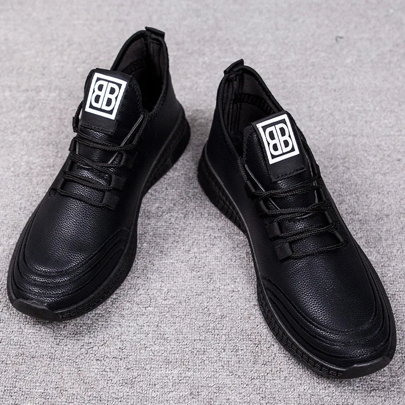 

New Style Autumn And Winter MEN'S Shoes Leather Soft Bottom Outdoor Running Shoes Trend Lightweight Casual Sports Shoes MEN'S SH