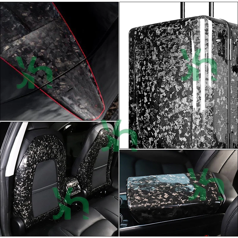 12K forged carbon fiber prepreg messy carbon fiber texture marble pattern mobile phone case auto parts surface decoration carbon fiber bundle