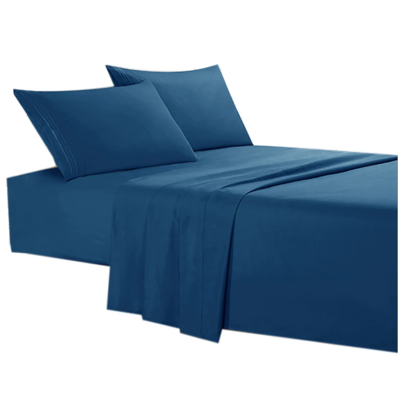 

Sheet Set-Brushed Microfiber 1800 Bedding-Anti-Wrinkle, Fading, Antifouling-Hypoallergenic-4 Pieces (King, Royal Blue)