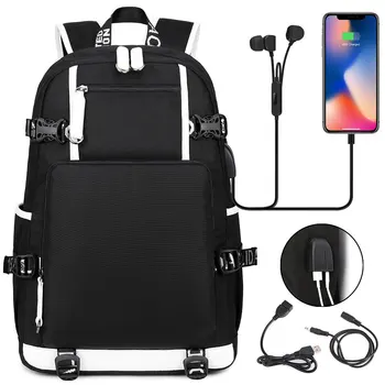 

Customize Your Logo Name Image Backpack for Teenagers School Bags Laptop Bag Waterproof USB Charging Mochila Feminina Travel Bag