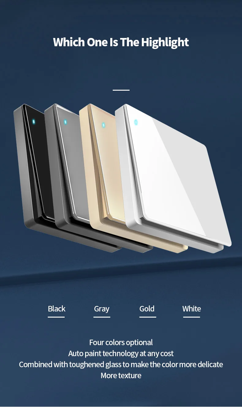 KAMANNI-Interruptor De Luz De Luxo, Padrão Geral,