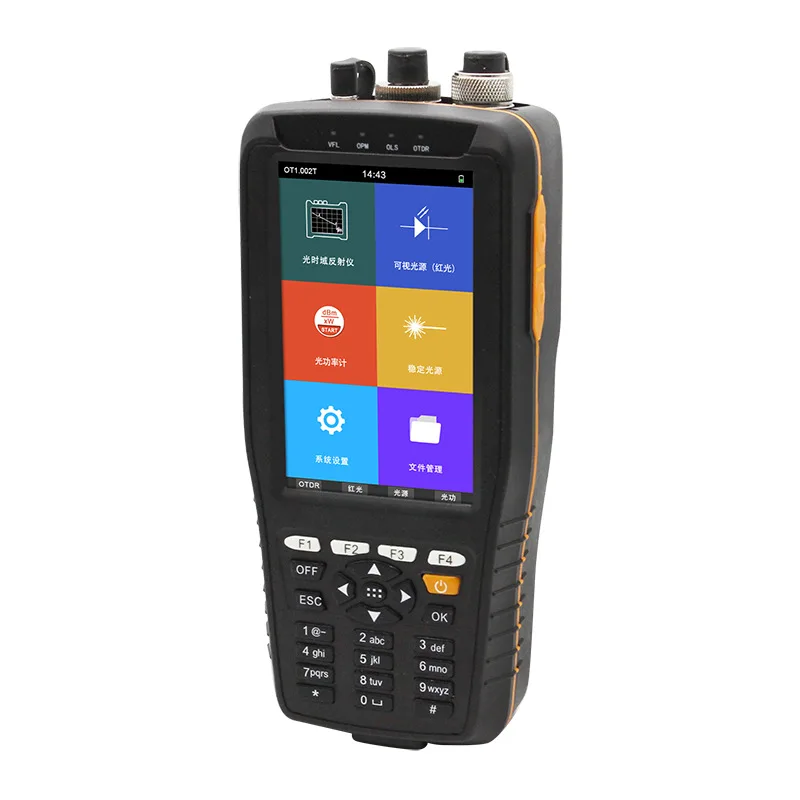 

TM290S English OTDR VFL OPM OLS Red Light 4" Touch Screen 60KM Optical Time Domain Reflectometer