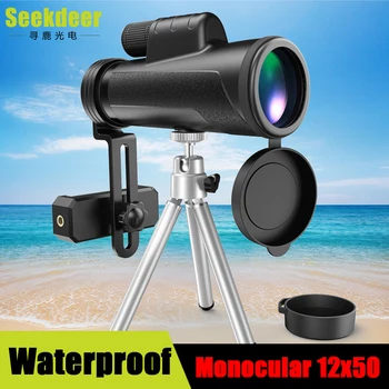 

Hunting Monocular 12x50 Nitrogen filled Powerful Binoculars Zoom Great Handheld Telescope Military Monocular