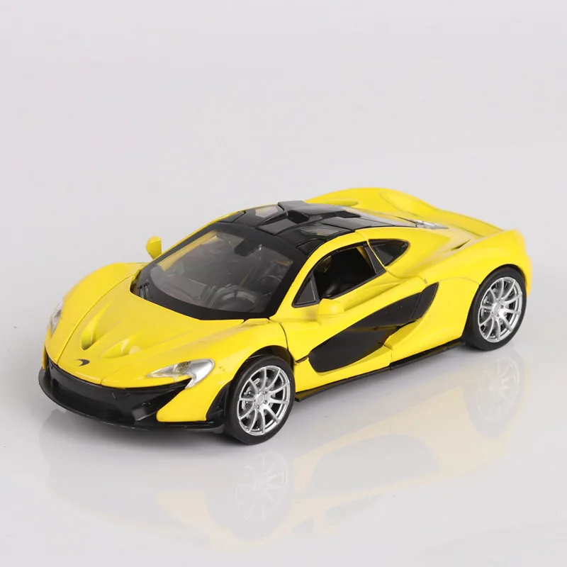 1:32 для McLaren P1 литая под давлением модель автомобиля игрушечный автомобиль с легким звуком подарок для ребенка коллекционный - Цвет: Цвет: желтый