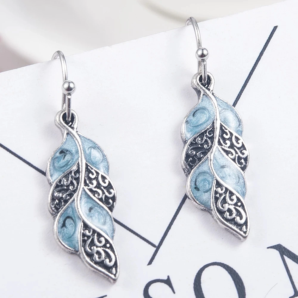 Винтажные серьги клипсы с опаловым камнем ушной крючок висячие модные ювелирные