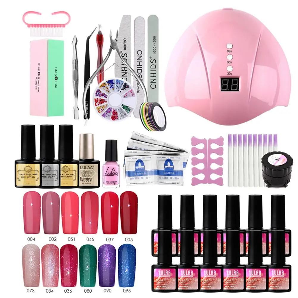 Наращивание ногтей Клей для полировки ногтей Клей Набор ногтей светодиодный для ногтевой фототерапии машина лампа гель лак для ногтей стартовый набор маникюрные инструменты