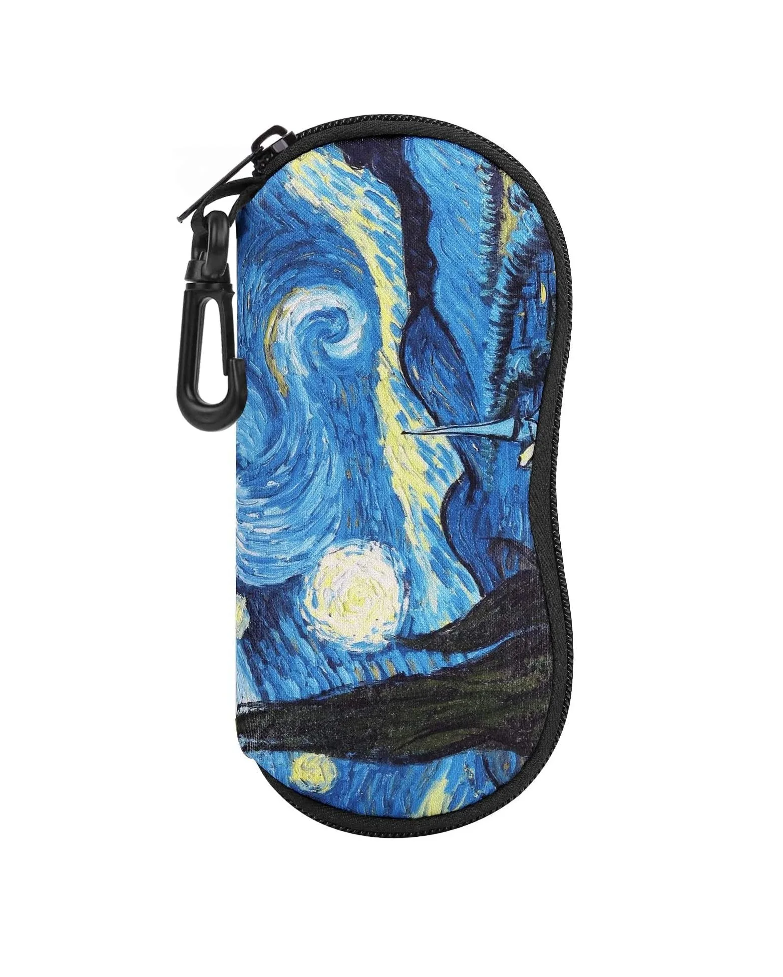 Sunglasses Soft Case Ultralight Neoprene Zipper Glasses Boxs With Belt Clip Eyewear Glasses Storage Bag Portable Black Eye Case