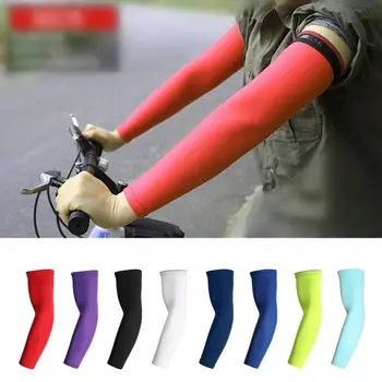 

Summer Breathable Quick Dry UV Protection Sunscreen Running Arm Sleeves Basketball Elbow Pad Fitness Sport Cycling Arm Guards