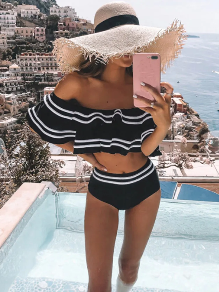 Women's high waist bikinis set sexy two-piece separates ladies bikini push up swimsuit bikinis 2020 mujer push up 30D10 (1)