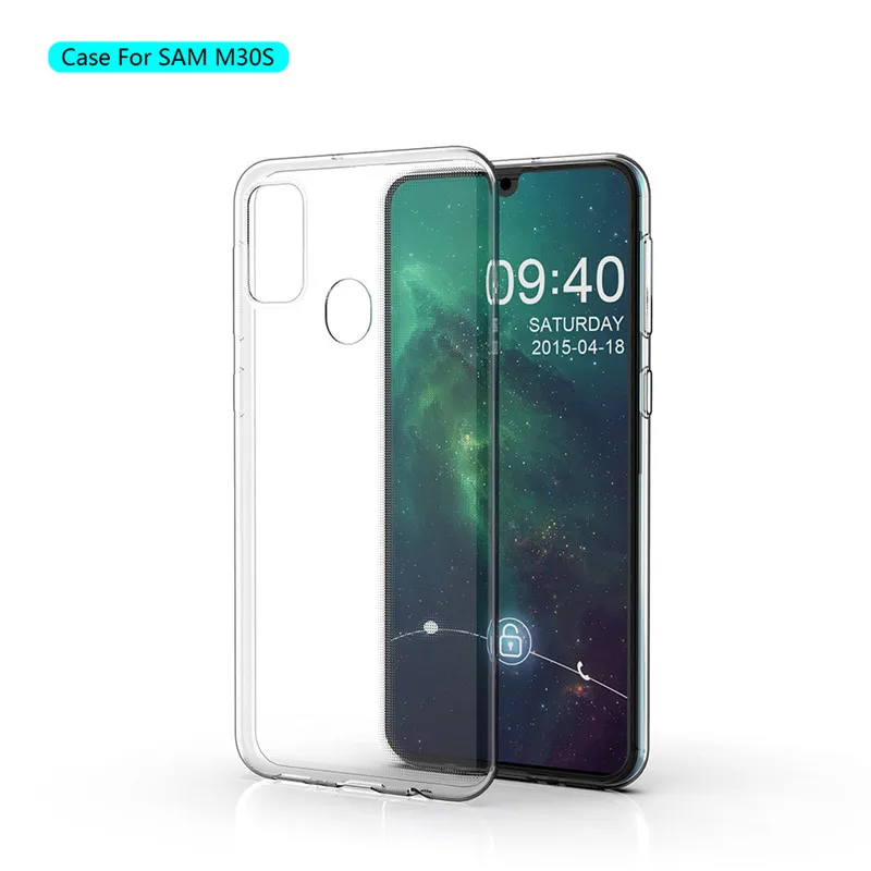Чехол для Samsung Galaxy M30S Ультратонкий Прозрачный мягкий силиконовый чехол из ТПУ