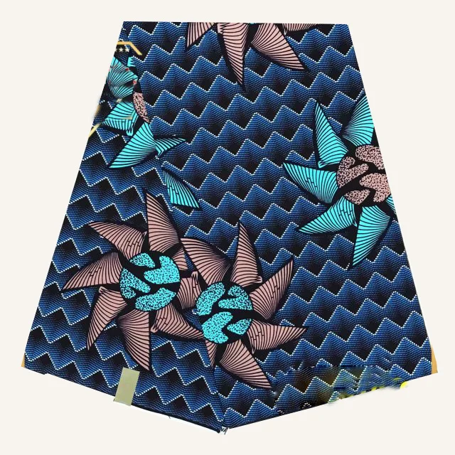 Африканский материал 6 ярдов африканская одежда восковая ткань Африканская набивная хлопок настоящая мягкая восковая ткань 014