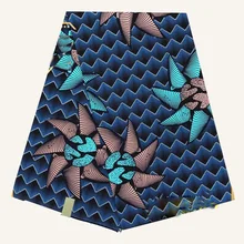 Африканский материал 6 ярдов африканская одежда восковая ткань Африканская набивная хлопок настоящая мягкая восковая ткань 014