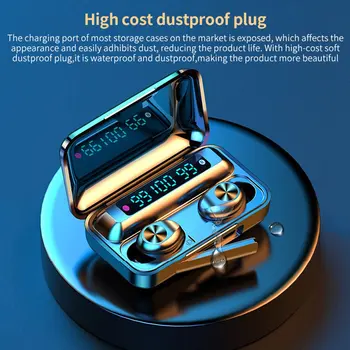 

F9 TWS Wireless Bluetooth Earphone 5.0 Touch Earphones Sport Waterproof LED Display Mic Airbuds Headset For iPhone SE Samsung