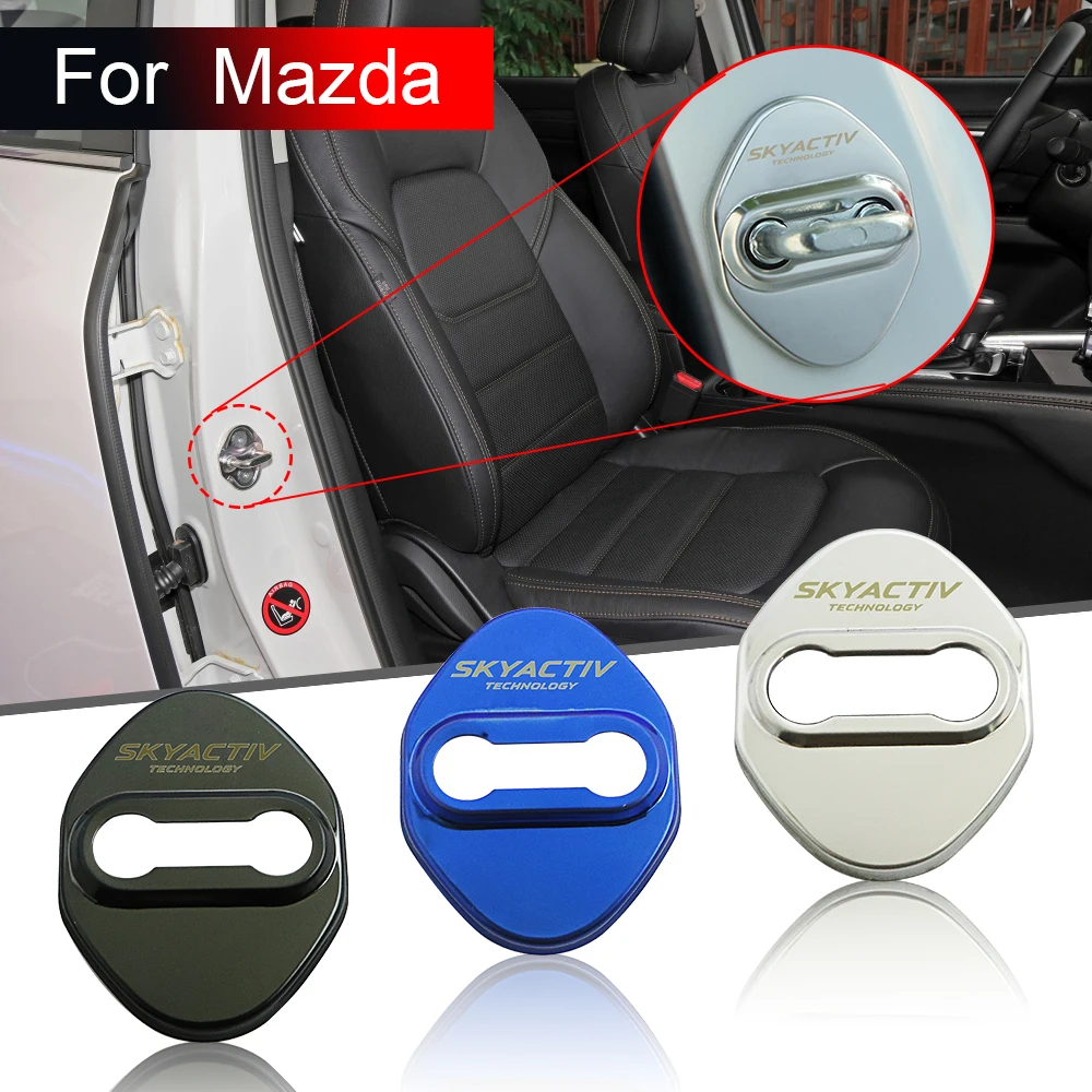 3D нержавеющая сталь крышка дверного замка автомобиля стикер для mazda skyactive cx3 cx4 cx5