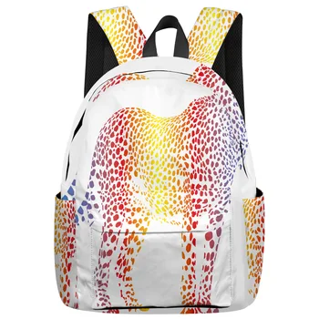 

Colorful Cheetah Backpack College Students Laptop Backpack Book Bag Casual School Bag