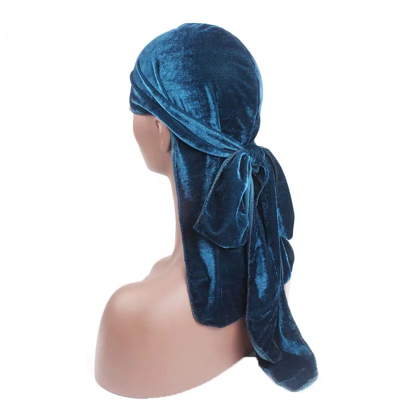 Modis бархат лоскутное Для женщин Durag Бандана тюрбан Обёрточная бумага шляпа