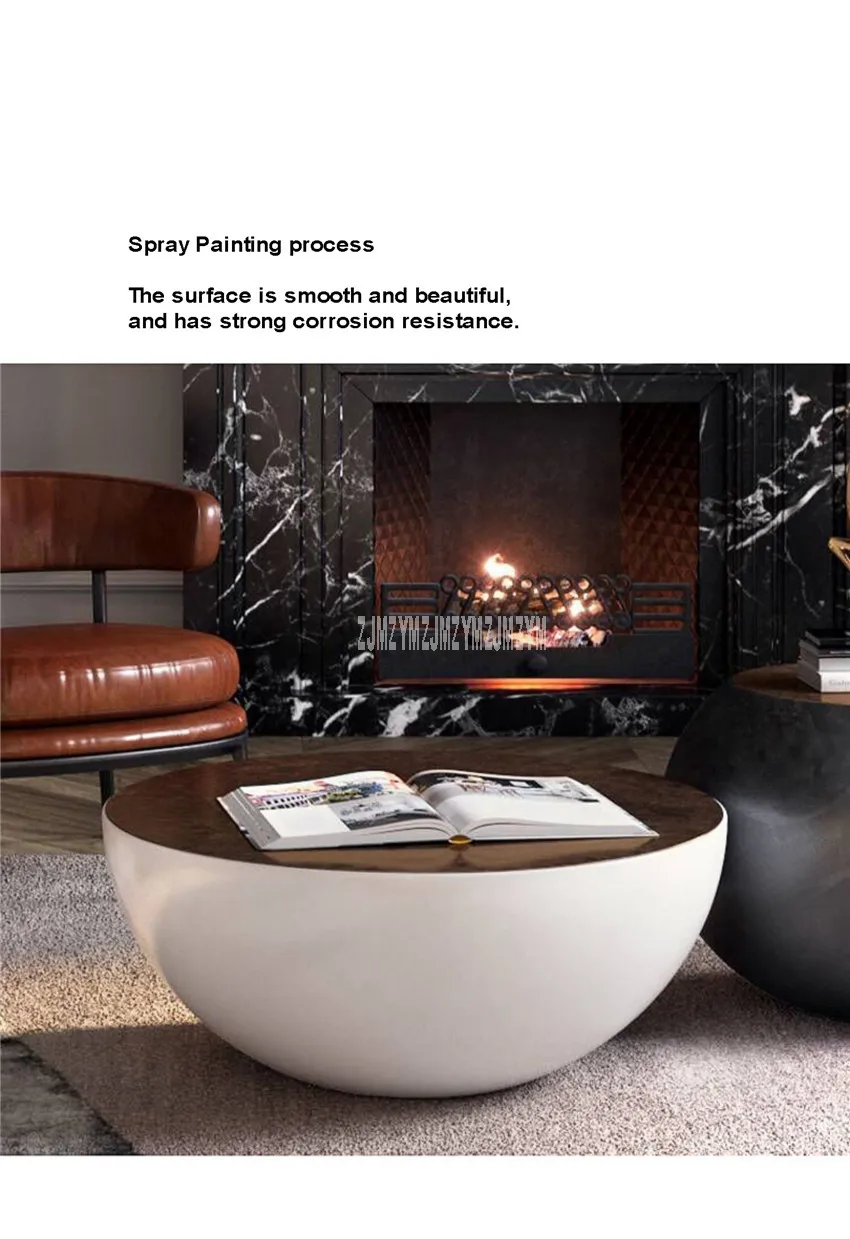 80cm Nordic Round Table Modern Bowl Design Tea Coffee Table Large Storage Space Toughened Glass Desktop Plastic Matte Process Coffee Tables Aliexpress