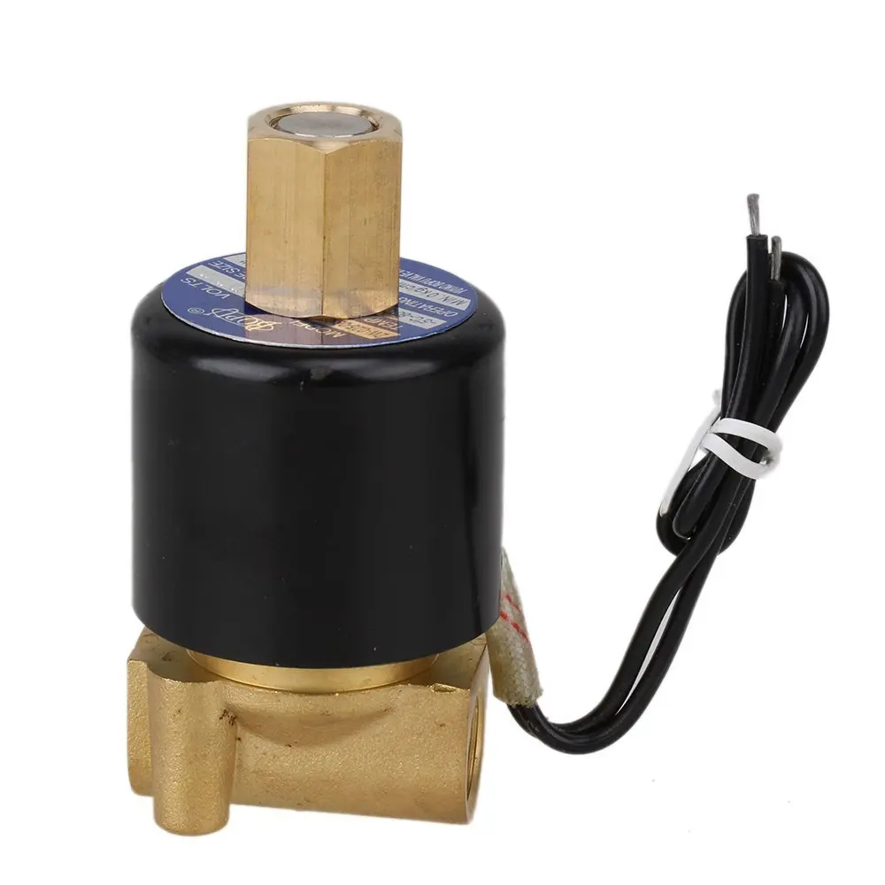 

NBR 2 Way 2 Position Solid Coil Electric Solenoid Valve DC 24V 1/4" Gas Water Fuels Air Solid Coil Normally Open Type