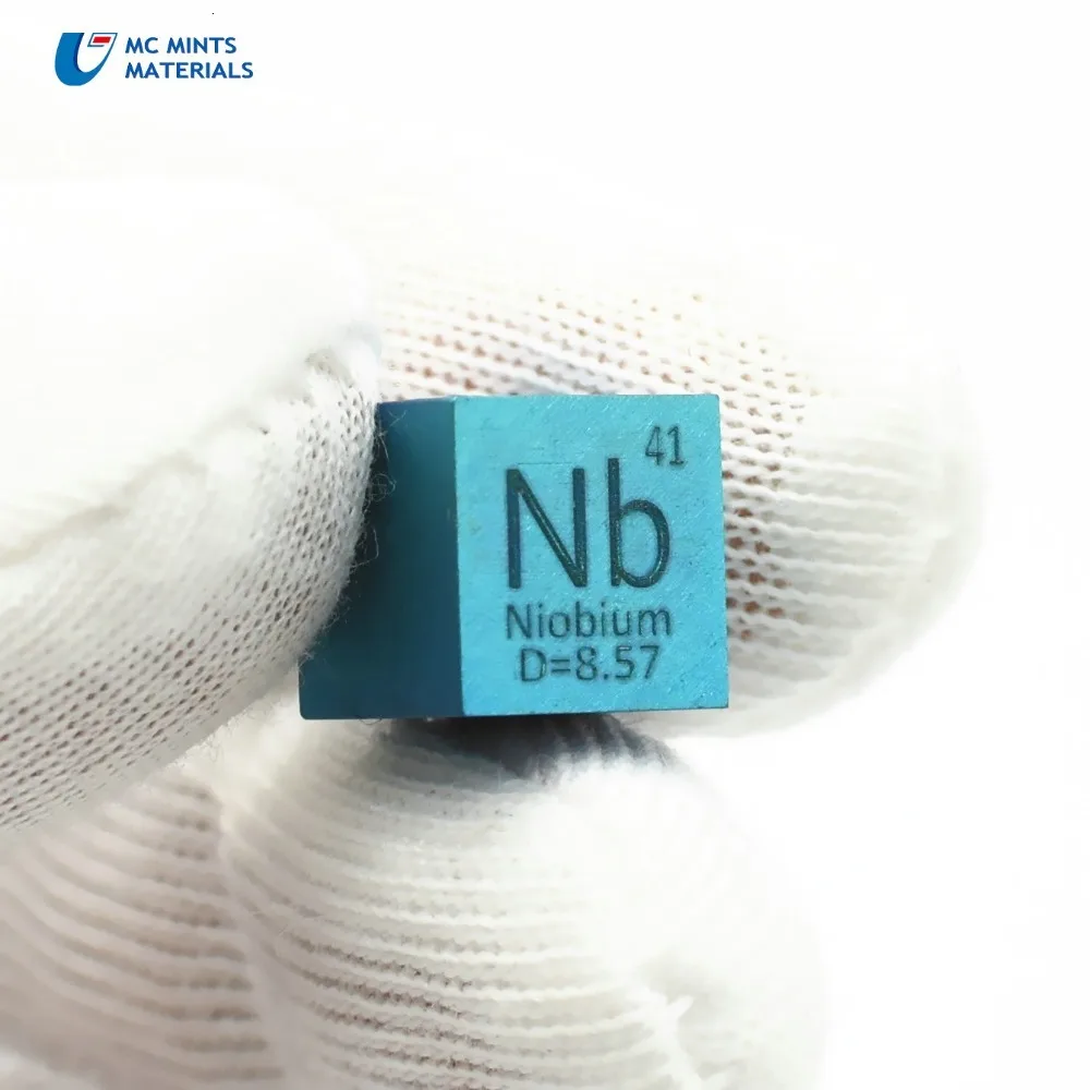 Металлический Синий Niobium Light Cube 4 элемент коллекция научный эксперимент 99.95% 3N5 10x10x10 мм Красочные Nb Cube 4 исследования Сияющий