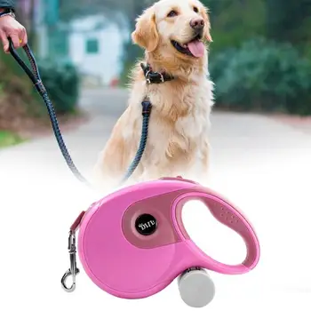 

Automatic Retractable Dog Leash Telescopic Design 2 in 1 ABS Walking Freedom of Movement Traction Rope Belt w/ Rubbish Bag