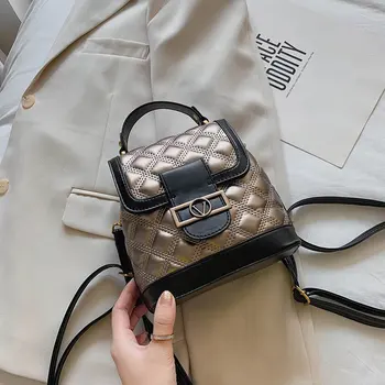 

New double-shouldered women's bag stylish backpack multi-function oblique bag mini backpacks