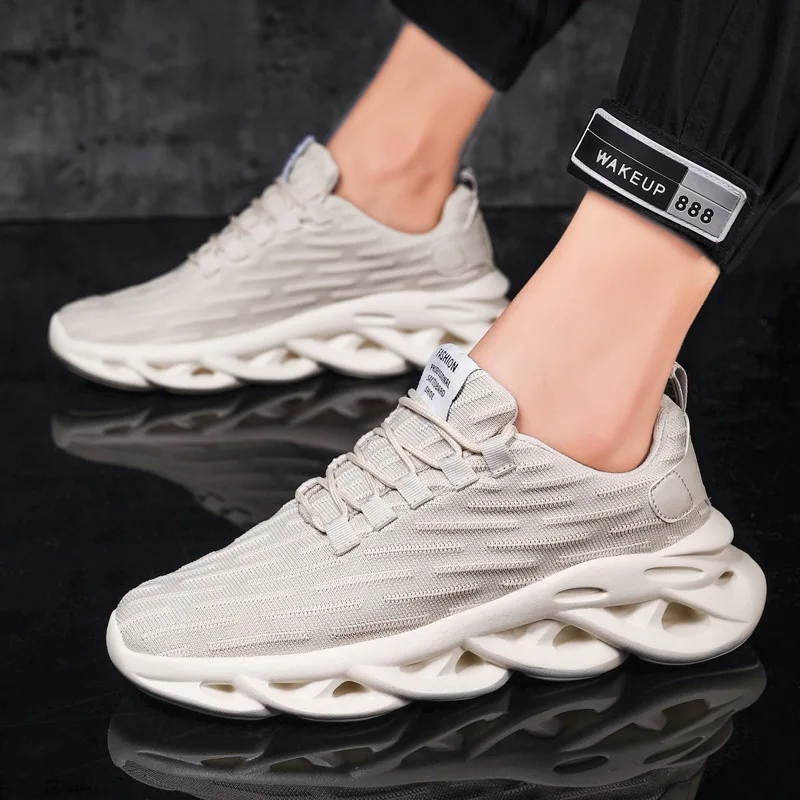 

Blade MEN'S SHOES Summer Breathable Mesh Shoes Men's 2019 New Style Ultra-stretch Flying Woven Shoes Men's Caterpillar Fashion T