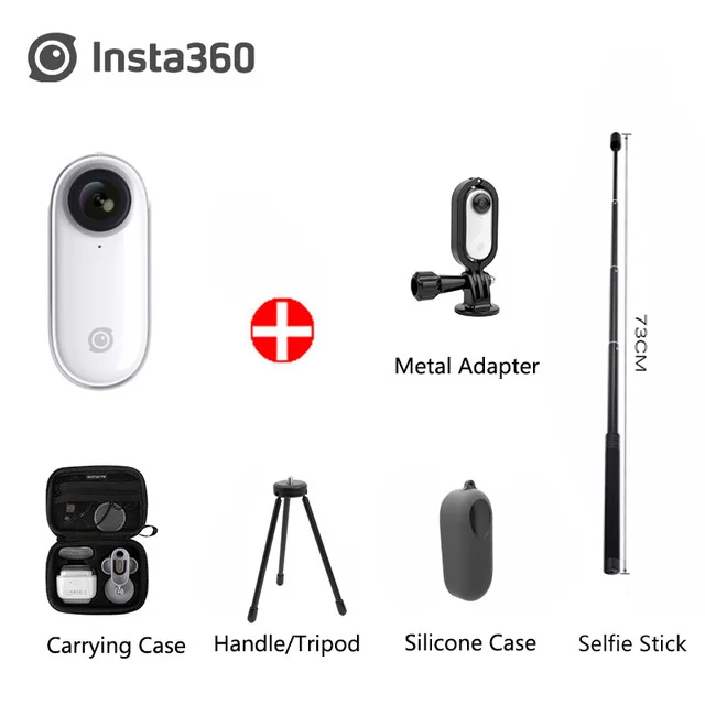 Insta360 1080P видео экшн-камера с автоматическим монтажом стабилизированная Спортивная брызгозащищенная Цветочная камера PK Insta360 One X Gopro Hero - Цвет: the whole set
