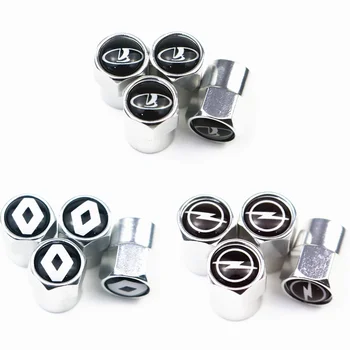 

4pcs New Metal Wheel Tire Valve Caps Stem case for Opel Lada Honda Renault Hyundai Vw Benz Chevrolet Audi Bmw car accessories
