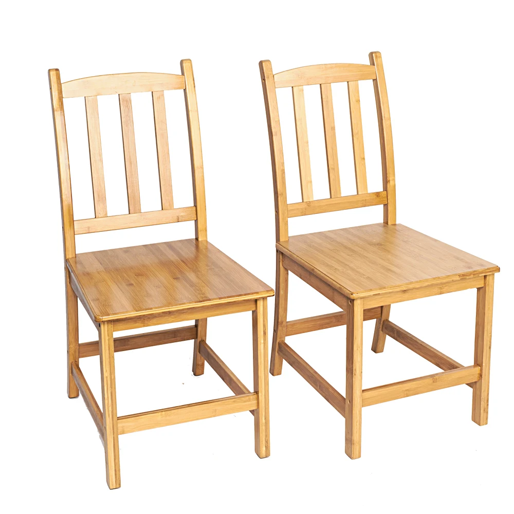 

2pcs 41 x 46 x 87CM Sturdy Bamboo Dining Chairs Wood Color