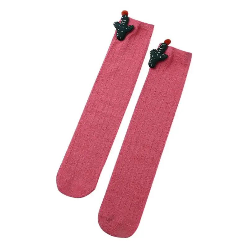 Watermelon Red Весенние простые колготки с милым рисунком, одноцветные, удобные и мягкие хлопковые вязаные колготки для девочек, колготки для повседневного отдыха - Цвет: Watermelon Red