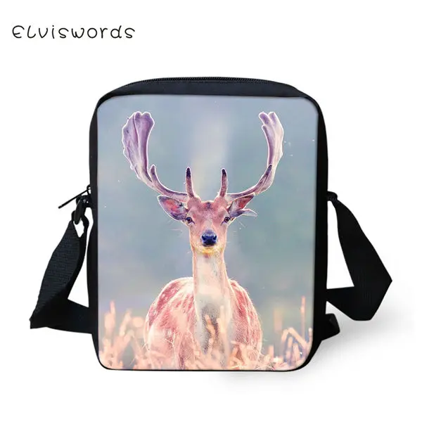 CDWX3827E ELVISWORDS/женские сумки-мессенджеры с фантазийным оленем; сумка для девочек с крестиком; модная мини-сумка с рисунком животных для девочек - Цвет: CDWX3827E