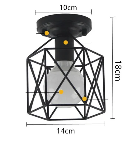Винтажные потолочные светильники для домашнего освещения, светильник из кованого железа, потолочный светильник для гостиной, Lamparas De Techo - Цвет корпуса: C