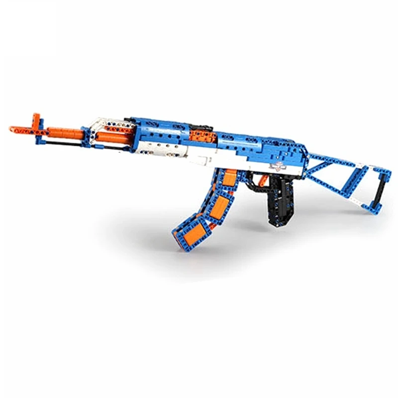 

498Pcs Lockings Military Weapon Gun AK 47 Automatic Rifle Creator Friends Model Building Blocks Toys for Children Gifts Lockings