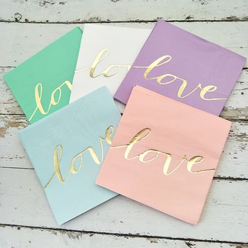 

80 Cocktail Paper Party Dessert Beverage Napkins Bulk for Birthday Bridal Baby Shower Wedding Anniversary Engagement Occasions