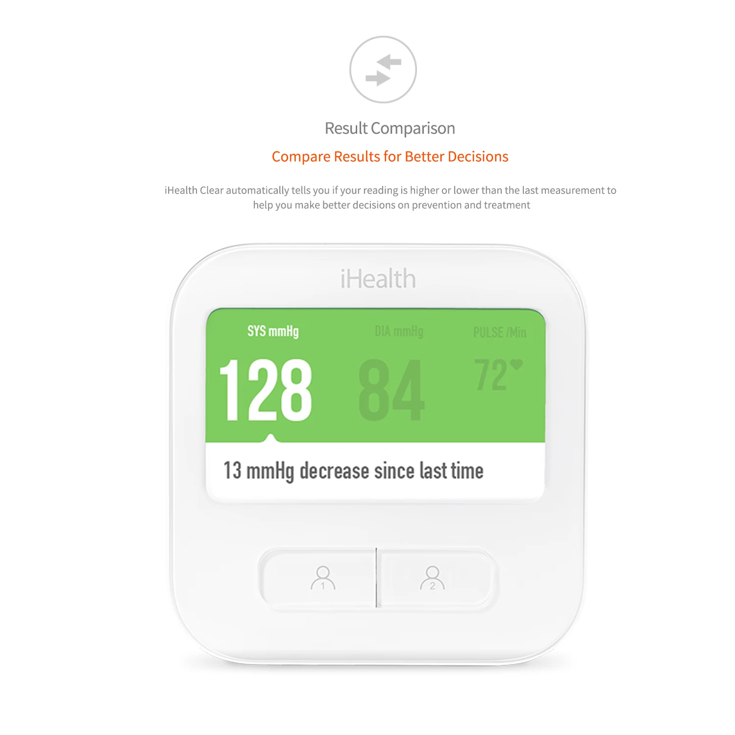 IHealth BPM1 умный монитор артериального давления на руку цифровой Сфигмоманометр BT 4,0 аудио чтение большой дисплей сравнение результатов