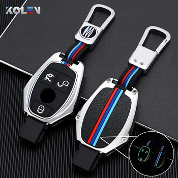 Custodia per chiave A distanza per auto in lega di zinco Shell Fob per Mercedes Benz A B C R classe G GLK GLA CLA W204 W251 W463 W176 accessori