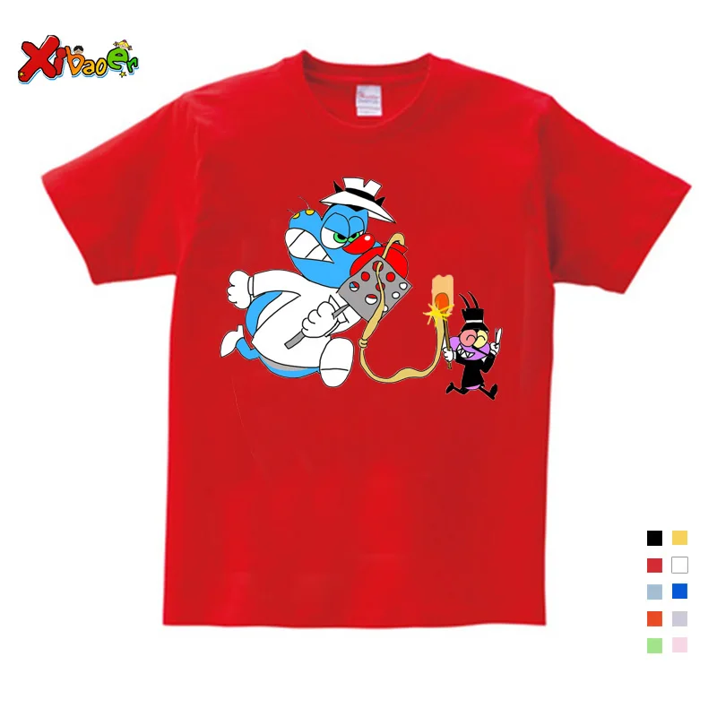 Oggy и тараканы; детская футболка с короткими рукавами дышащая футболка из чистого хлопка для мальчиков и девочек летняя детская футболка - Цвет: Kids T-shirt