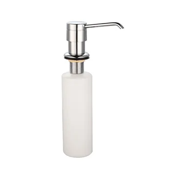 

White Manual Press Liquid Soap Dispenser Lotion Pump Cover Built in Kitchen Sink Countertop Kitchen Accessories