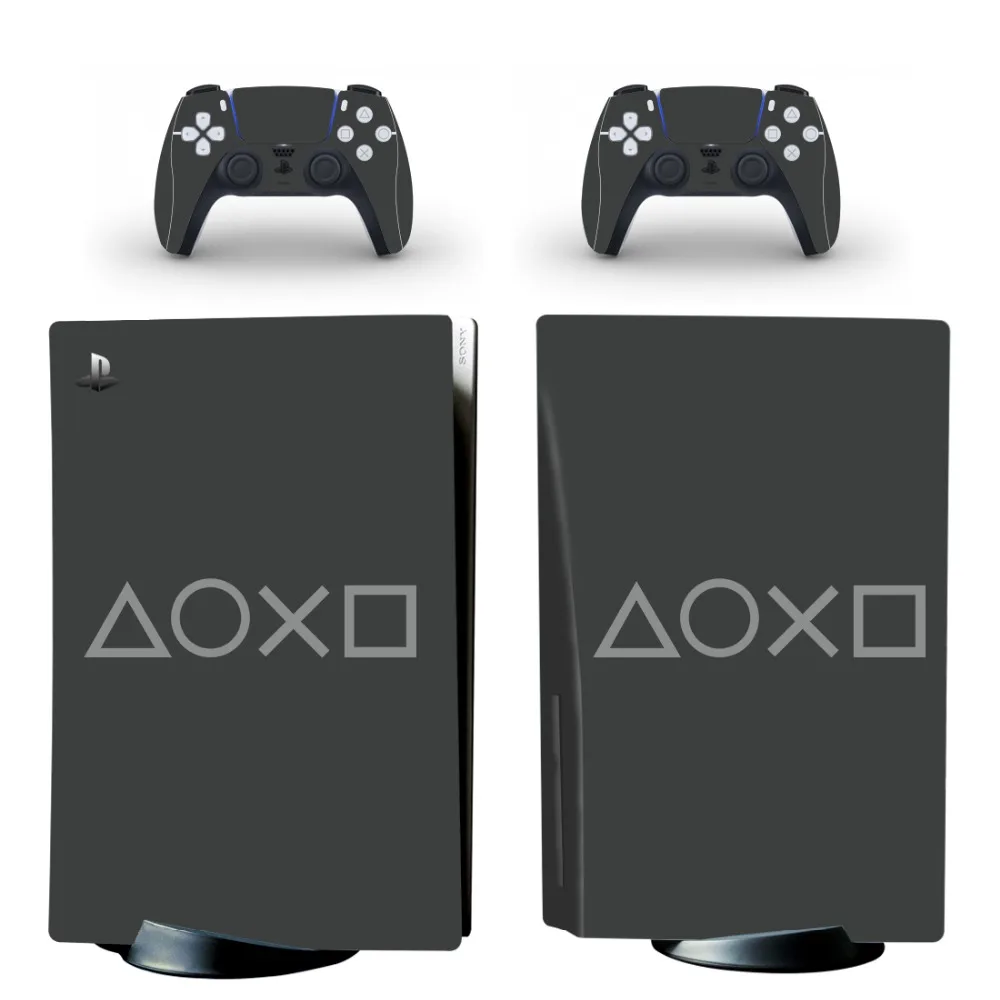 New PS5 Standard Disc Edition Skin Sticker Decal Cover for PlayStation 5 Console and 2 Controllers PS5 Skin Sticker Vinyl