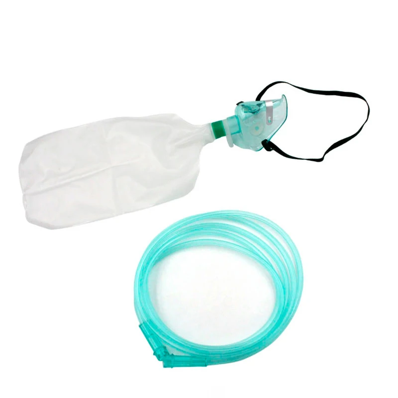 5pcs Medical Oxygen face Mask With 1000ml Reservior Bag and 2 Meter Tube Sterilized Emergency Rescue Medical Science