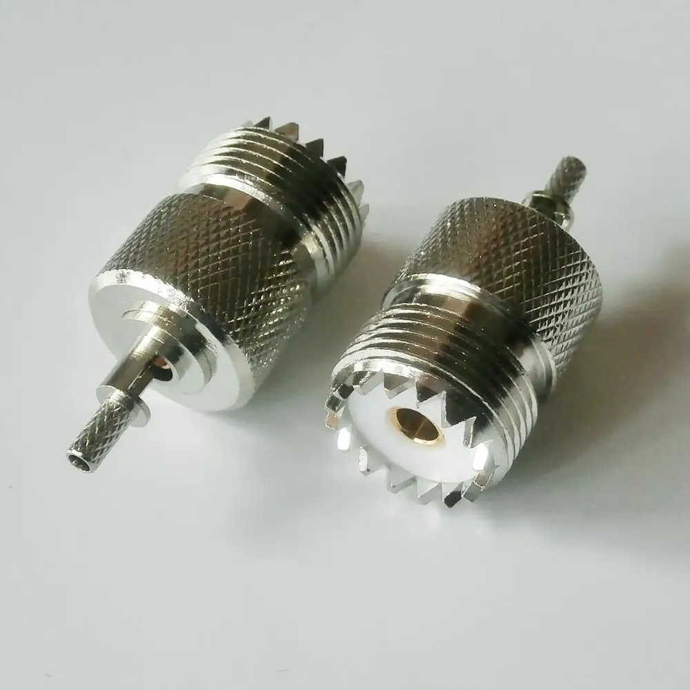 

Connector Socket PL259 SO239 UHF Female Window Crimp for RG316 RG174 RG179 LMR100 Brass Cable RF Coaxial Adapters