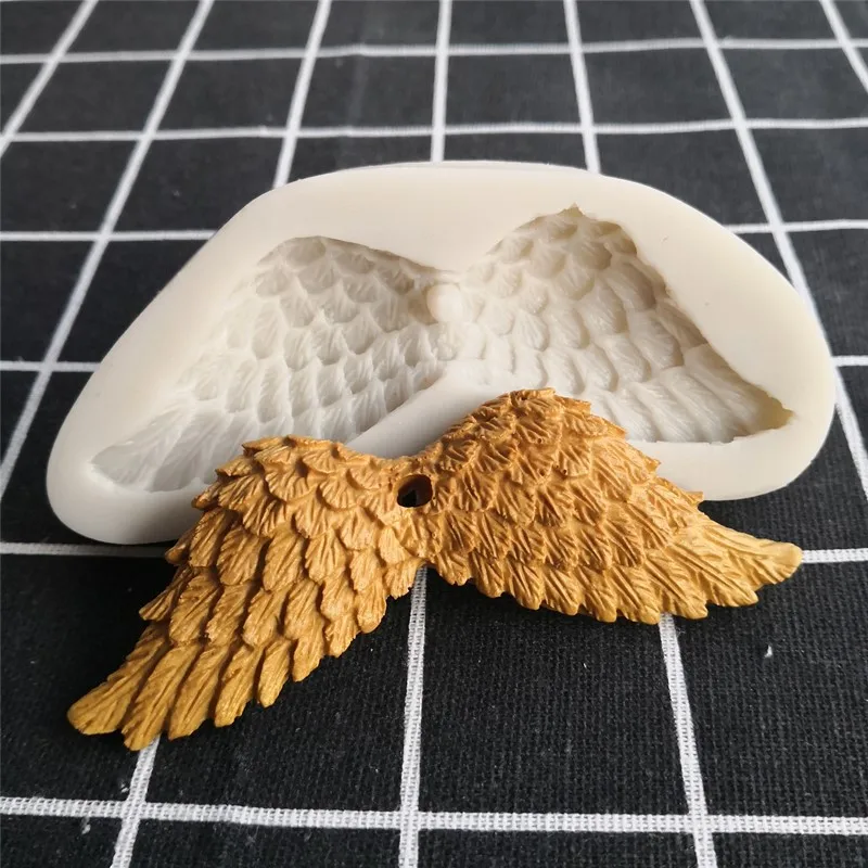 3D Крылья Ангела силиконовые помадные формы DIY штукатурка инструмент для ароматерапии шоколада фруктозы выпечки Торт украшения инструмент