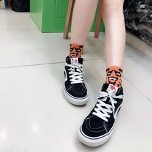 Осень и зима новая корейская мода Dongdaemun Мода леопард хлопок дикий Джокер женские индивидуальные носки