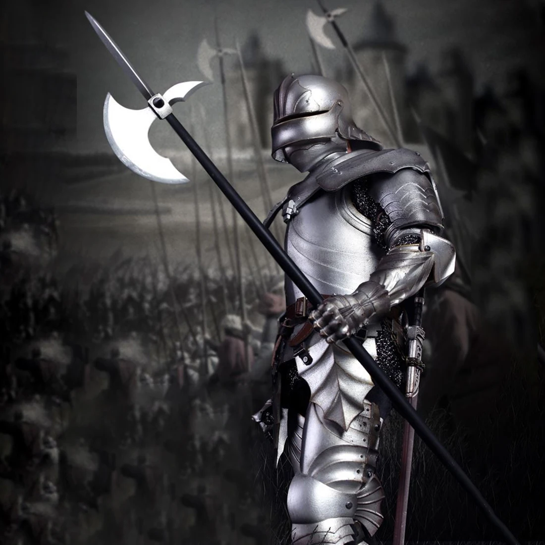 

1/6 30cm Medieval Soldier Model Realistic Headsculpt DIY Movable Gothic Knights Military Figure