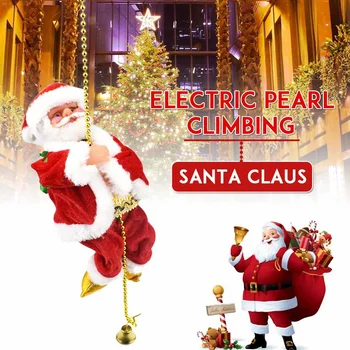 

NEW Christmas Electric Climbing Santa Claus Christmas Figurine Ornament Gifts Xmas Decorations For Home Adornos