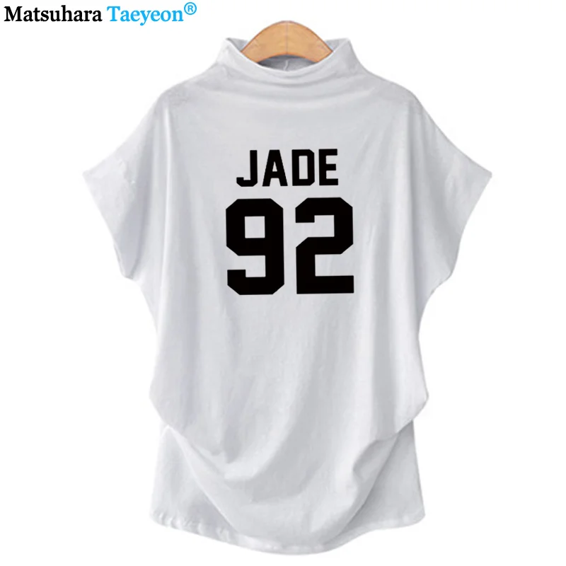 11 Маленькая микс рубашка Jade Thirlwall рубашка Jade 92 сзади с буквенным принтом модная Женская водолазка женские футболки хлопок Повседневная забавная футболка - Цвет: 11