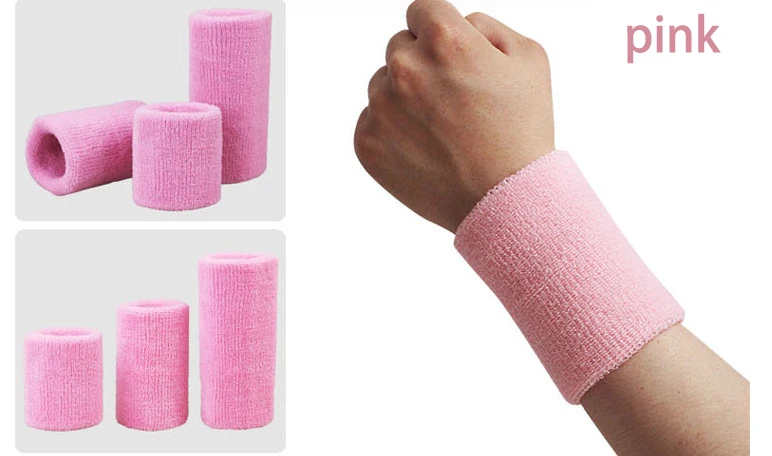 Pink 8 см, спортивные, для тренажерного зала, силовые, для тренировок, вязаные, нарукавники, защита для запястья, полотенце, манжета на запястье, повязка для протирания, пот, эластичная лента для мужчин и женщин - Цвет: Pink