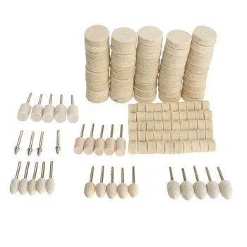 

Rotary Tool Polishing Pads Kit White Replacement Replaces 129pcs Wool Iron Felt