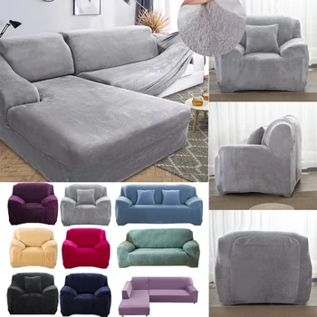 

Thick plush sofa covers for living room sofa towel slip-resistant keep warm sofa cover strech sofa protective cover for winter