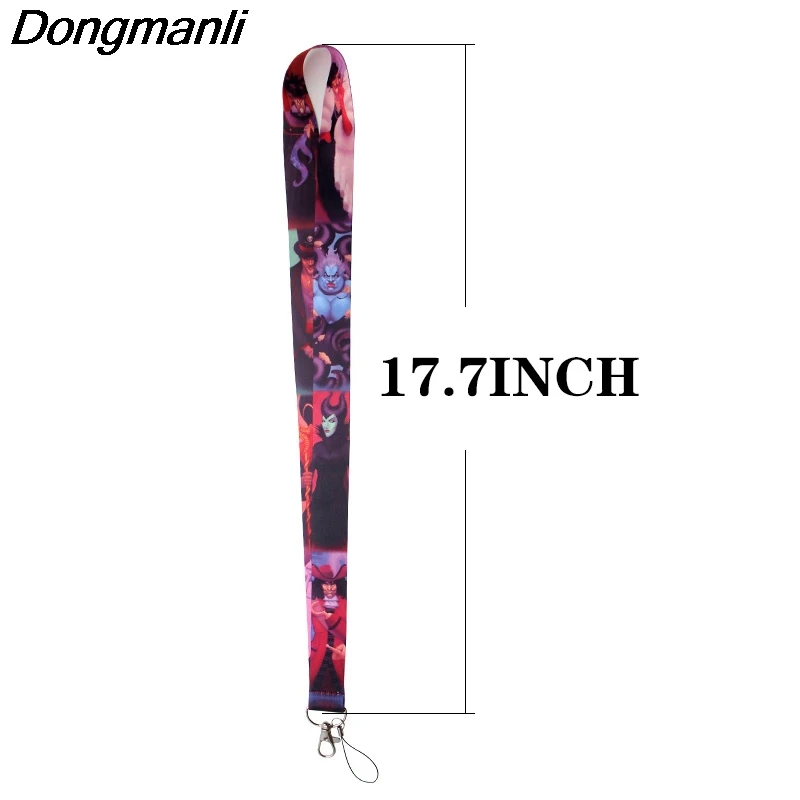 PC202 20 шт./лот Maleficent брелок Lanyards Id бейдж держатель ID карты Пропуск Тренажерный зал мобильный телефон USB бейдж держатель для ключей